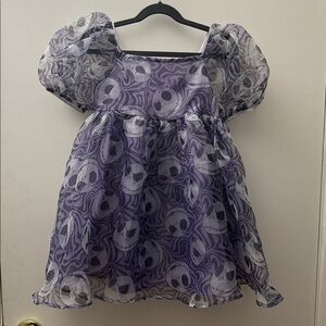 Nightmare Before Christmas Jack Skellington Puff Sleeve Dress
